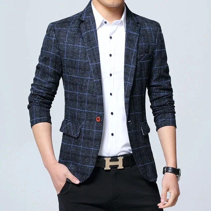 Elegante chaqueta a cuadros - Imagen 3