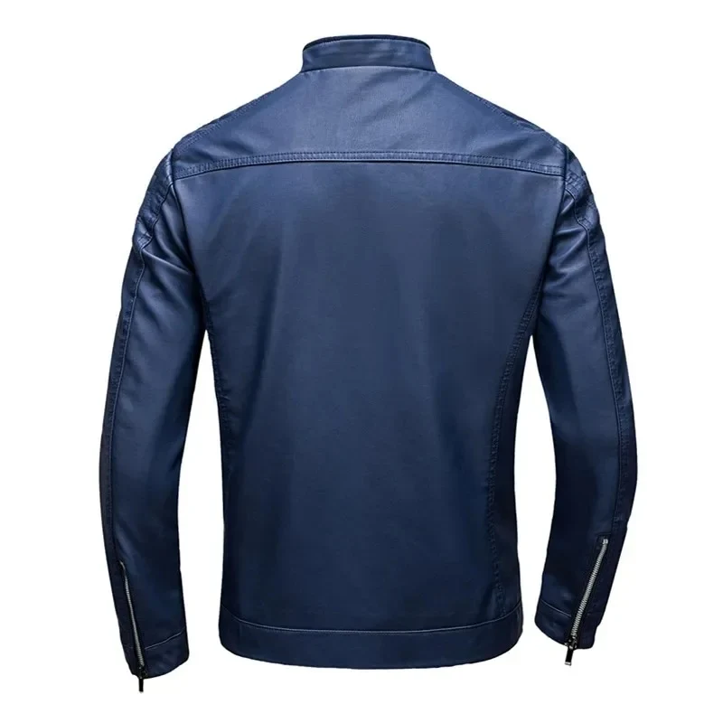 Chaqueta de cuero con cuello alto - Imagen 5