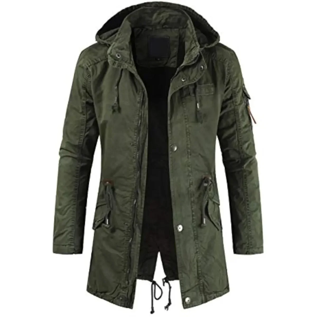 Chaqueta parka larga tipo cargo - Imagen 4