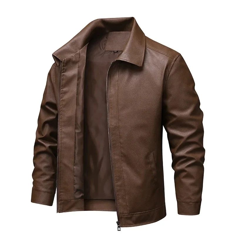 Elegante chaqueta de cuero cortavientos - Imagen 4