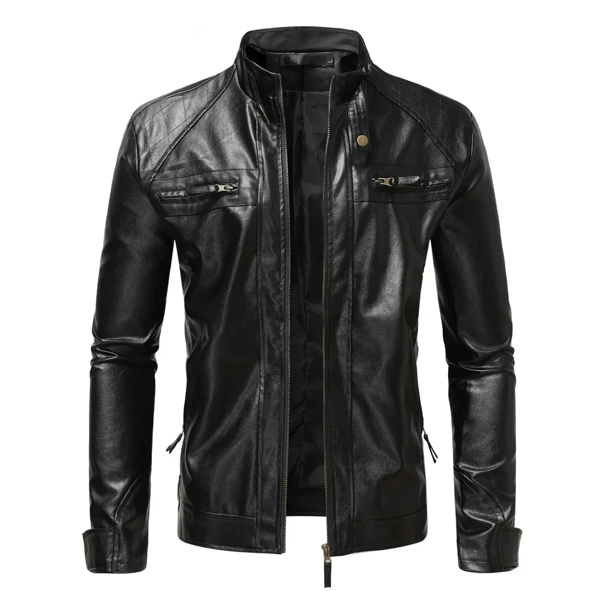 Chaqueta de cuero elegante para hombre - Imagen 3