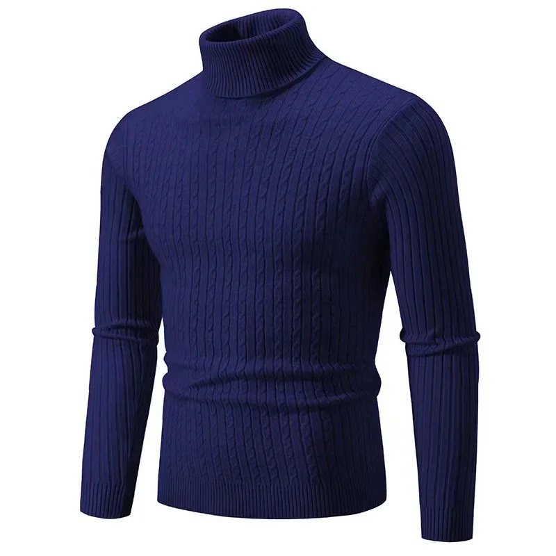 Jersey de cuello alto elegante para hombre - Imagen 9