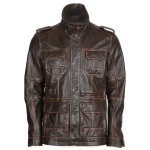 Chaqueta de cuero auténtico Max