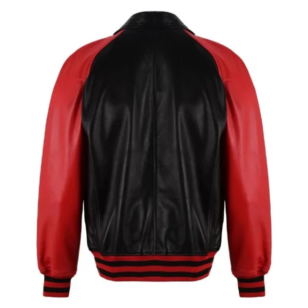Chaqueta de béisbol estilo aviador para hombre, confeccionada en piel de cordero auténtica. - Imagen 4