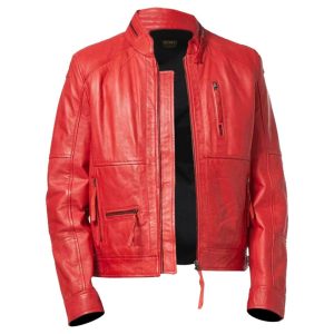 Chaqueta de motociclista de cuero genuino Mike Classic