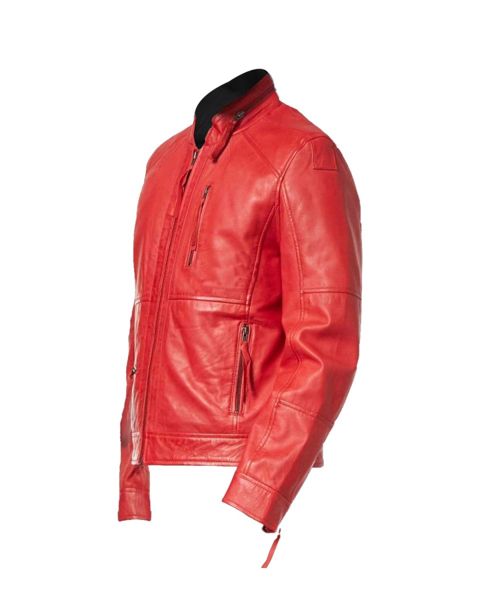 Chaqueta de motociclista de cuero genuino Mike Classic - Imagen 4