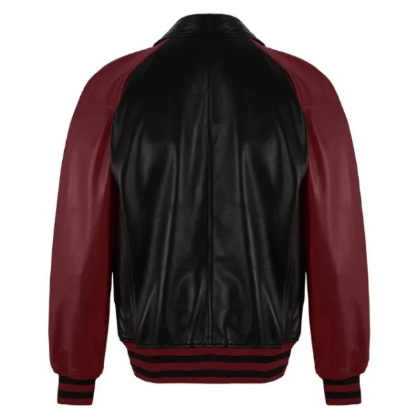 Chaqueta de béisbol estilo aviador para hombre, confeccionada en piel de cordero auténtica. - Imagen 8