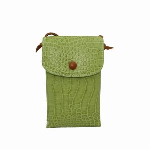 Minibolso de Piel con Solapa y Cordón