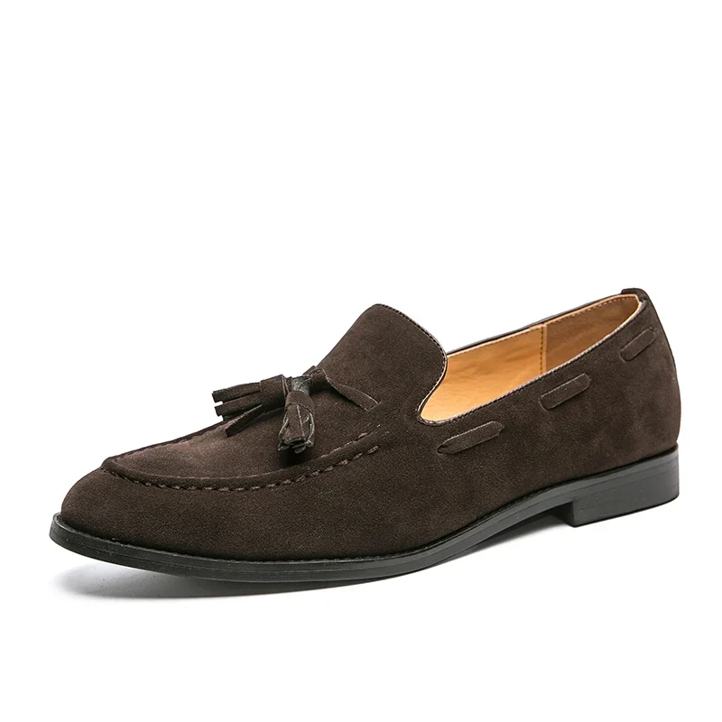 Mocasines elegantes de ante con borlas - Imagen 7