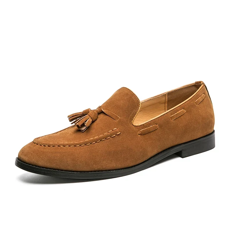 Mocasines elegantes de ante con borlas - Imagen 9