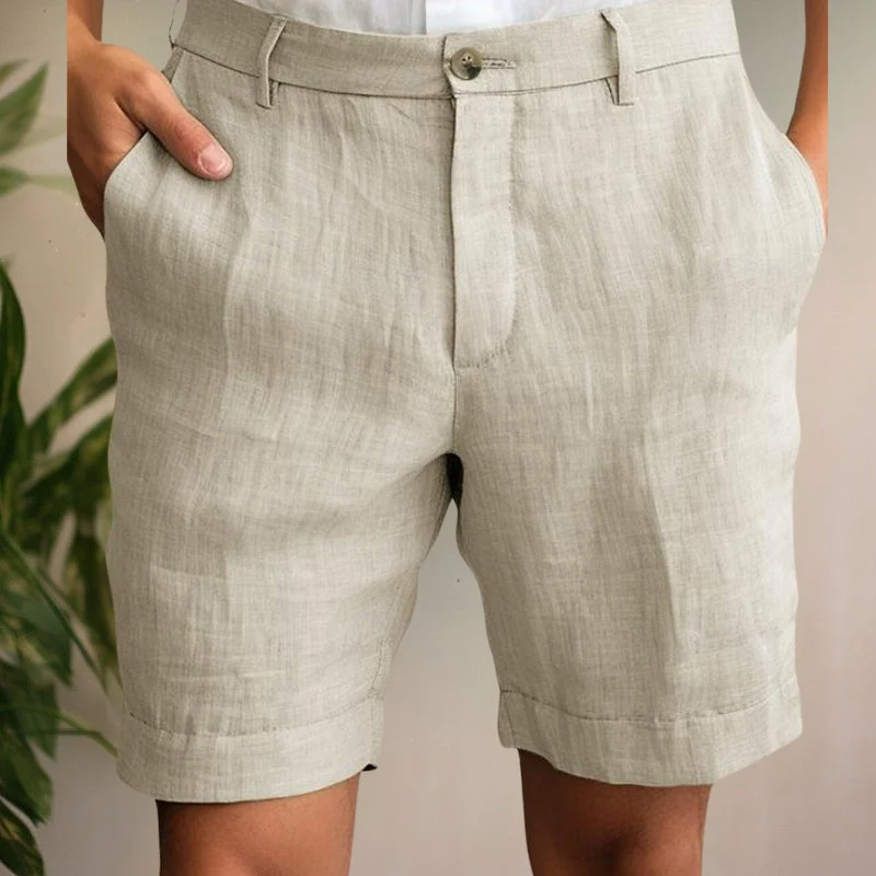 Pantalones cortos de verano de lino elegantes - Imagen 7