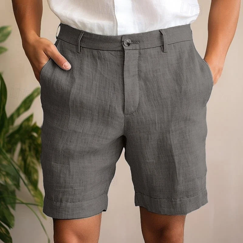 Pantalones cortos de verano de lino elegantes - Imagen 5