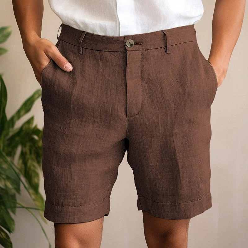 Pantalones cortos de verano de lino elegantes - Imagen 4