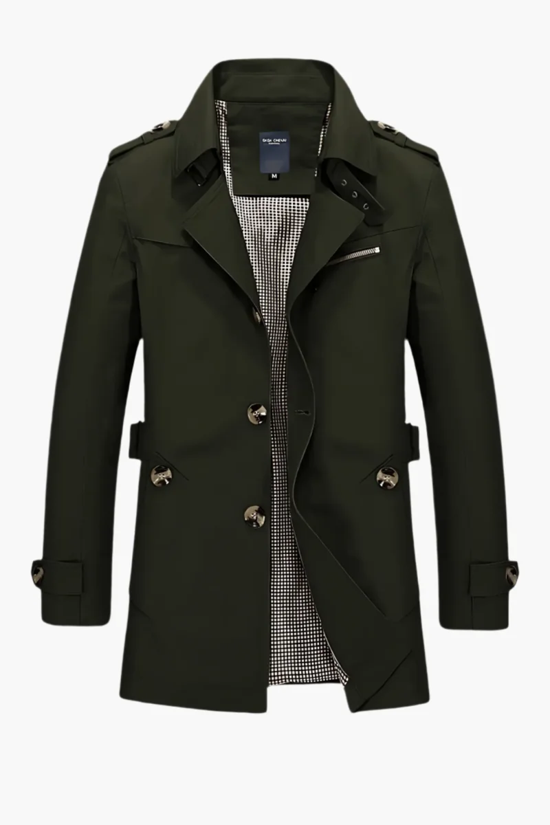 Trench-coat classique pour homme style urbain élégant - Imagen 6