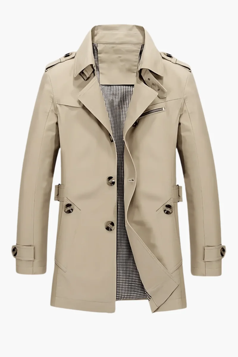 Trench-coat classique pour homme style urbain élégant - Imagen 2