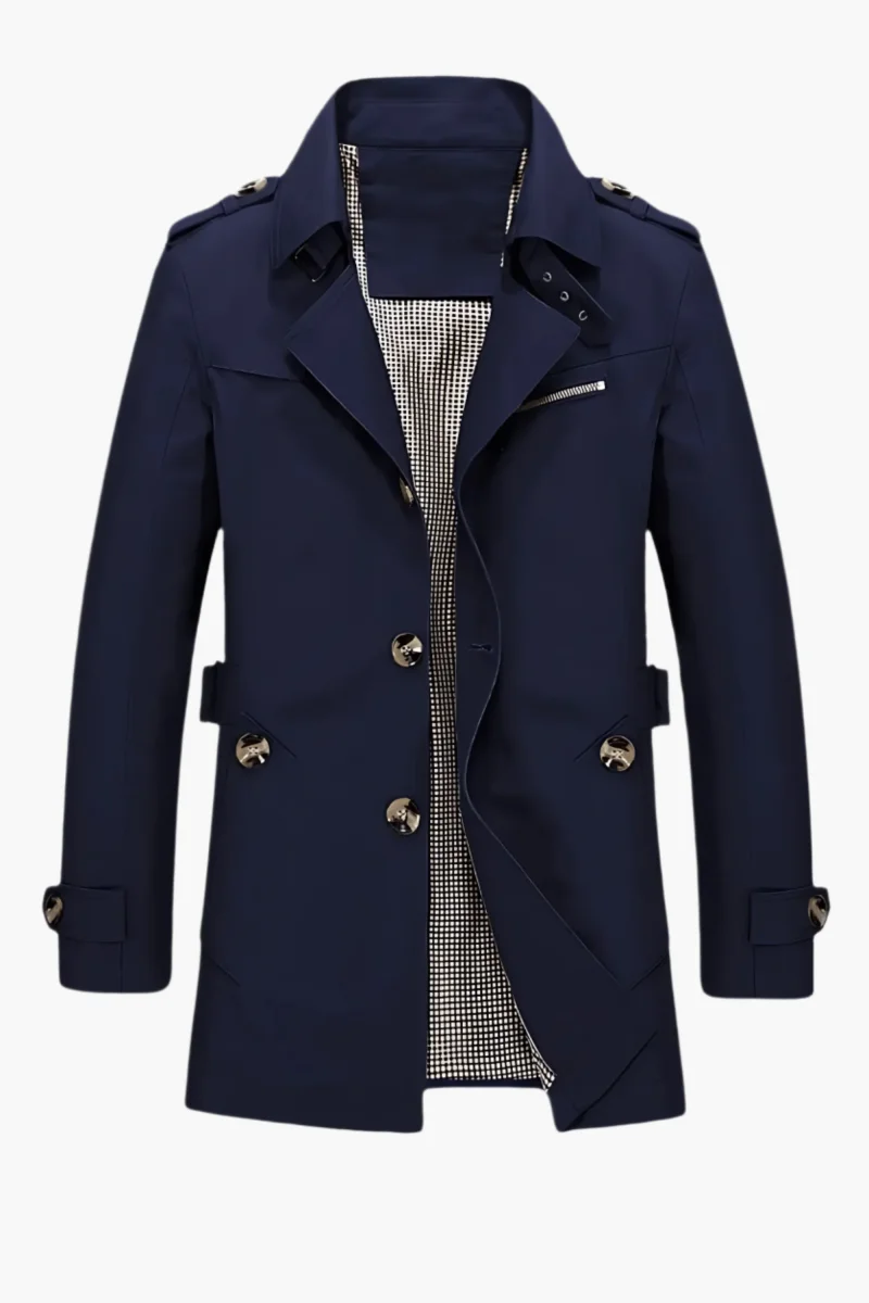 Trench-coat classique pour homme style urbain élégant - Imagen 5