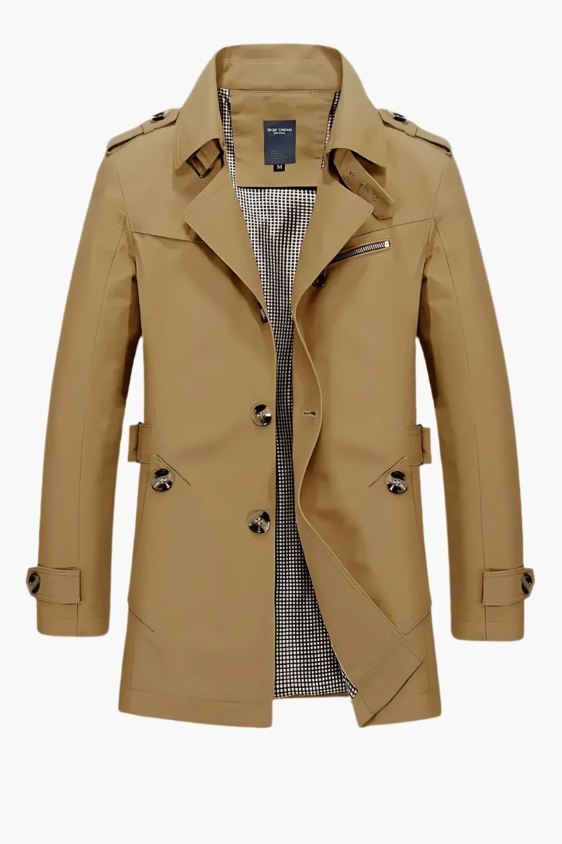Trench-coat classique pour homme style urbain élégant - Imagen 3