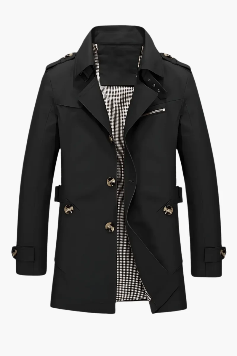Trench-coat classique pour homme style urbain élégant - Imagen 4