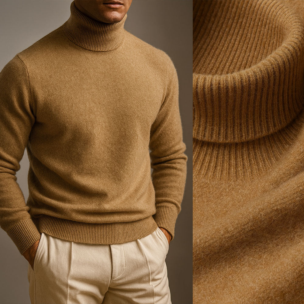 Jersey de cuello alto elegante para hombre - Imagen 7