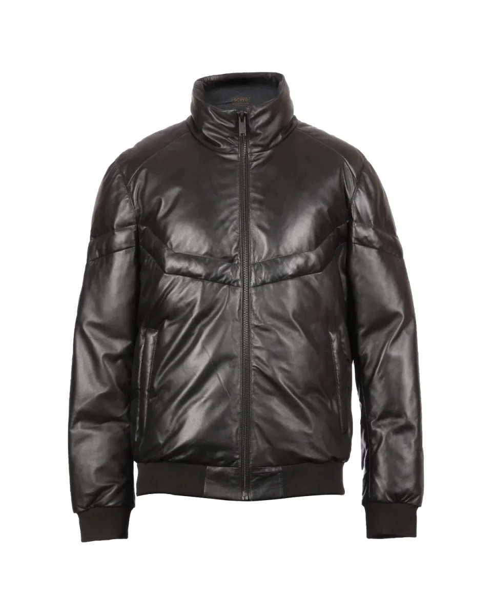 Chaqueta bomber Owen de piel auténtica acolchada - Imagen 3