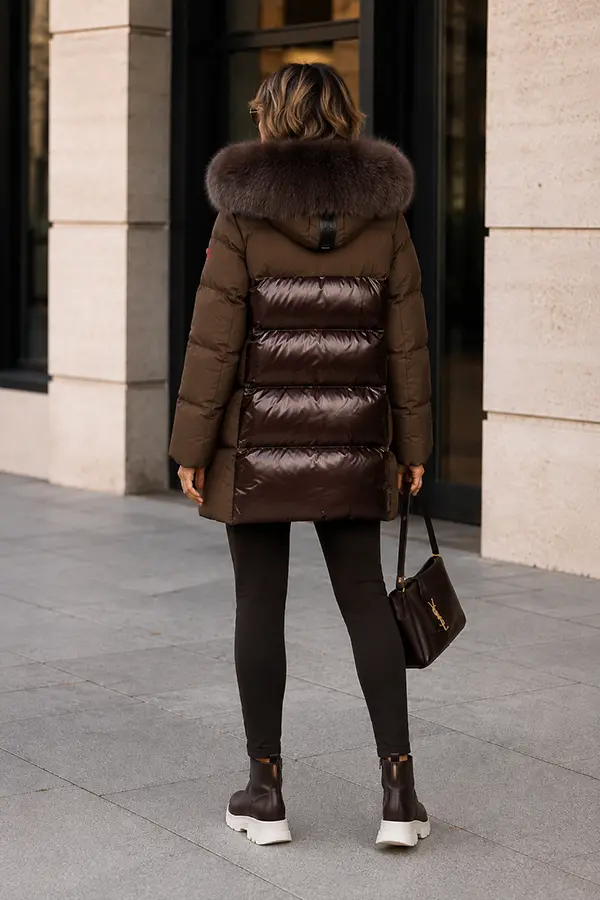 "Steffi marrón pelo abanico" chaquetón Dichi - Imagen 7