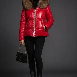 "Chopin rojo" abrigo plumas (reversible) Flo & Clo