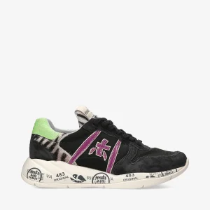 Deportiva detalle cebra logo morado PREMIATA