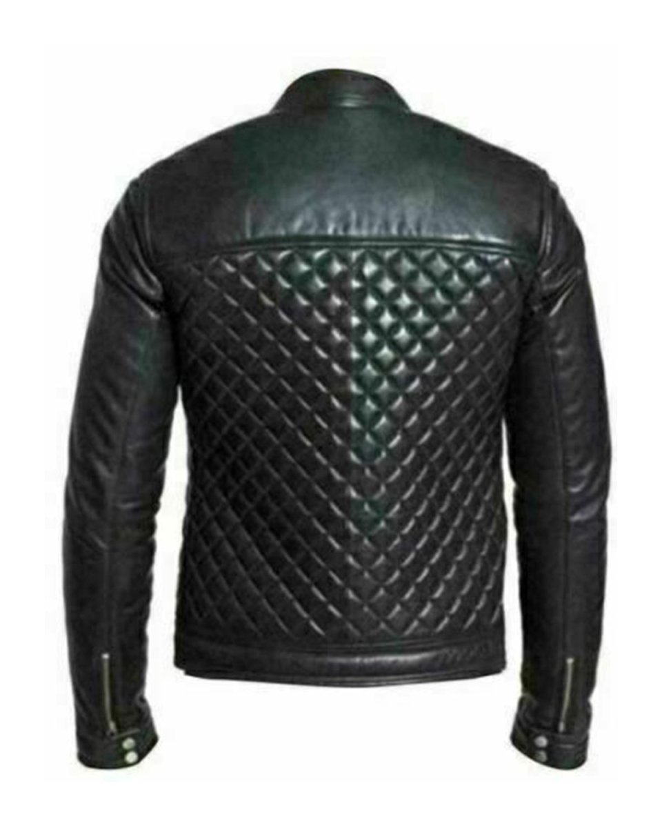 Chaqueta de cuero auténtico Lucca Cafe Racer - Imagen 4