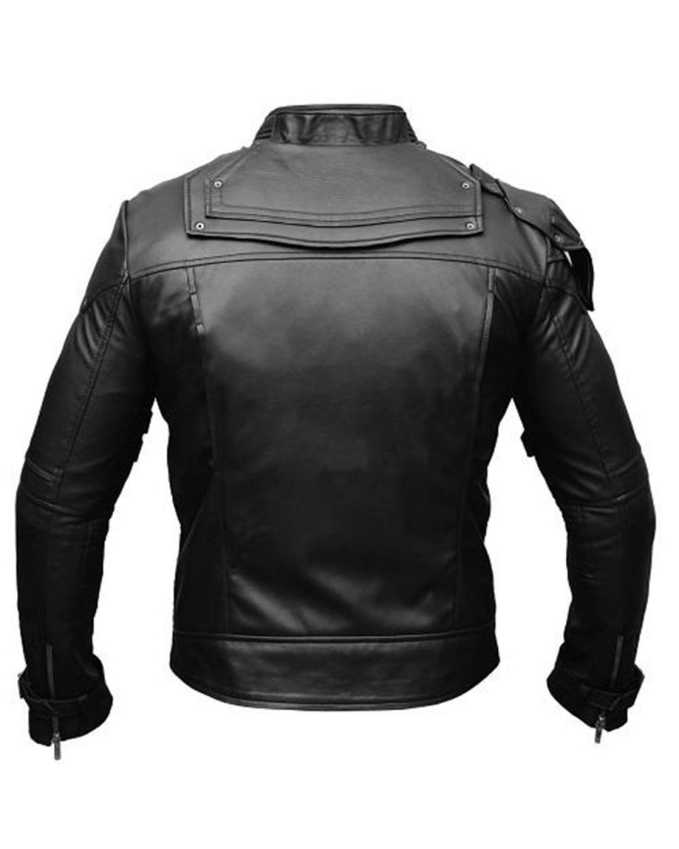 Chaqueta de moto Asher de cuero auténtico - Imagen 4