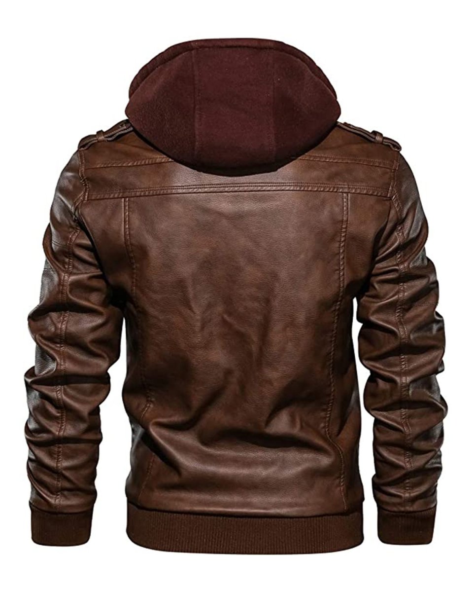 Chaqueta de motociclista de cuero auténtico Ronald - Imagen 5