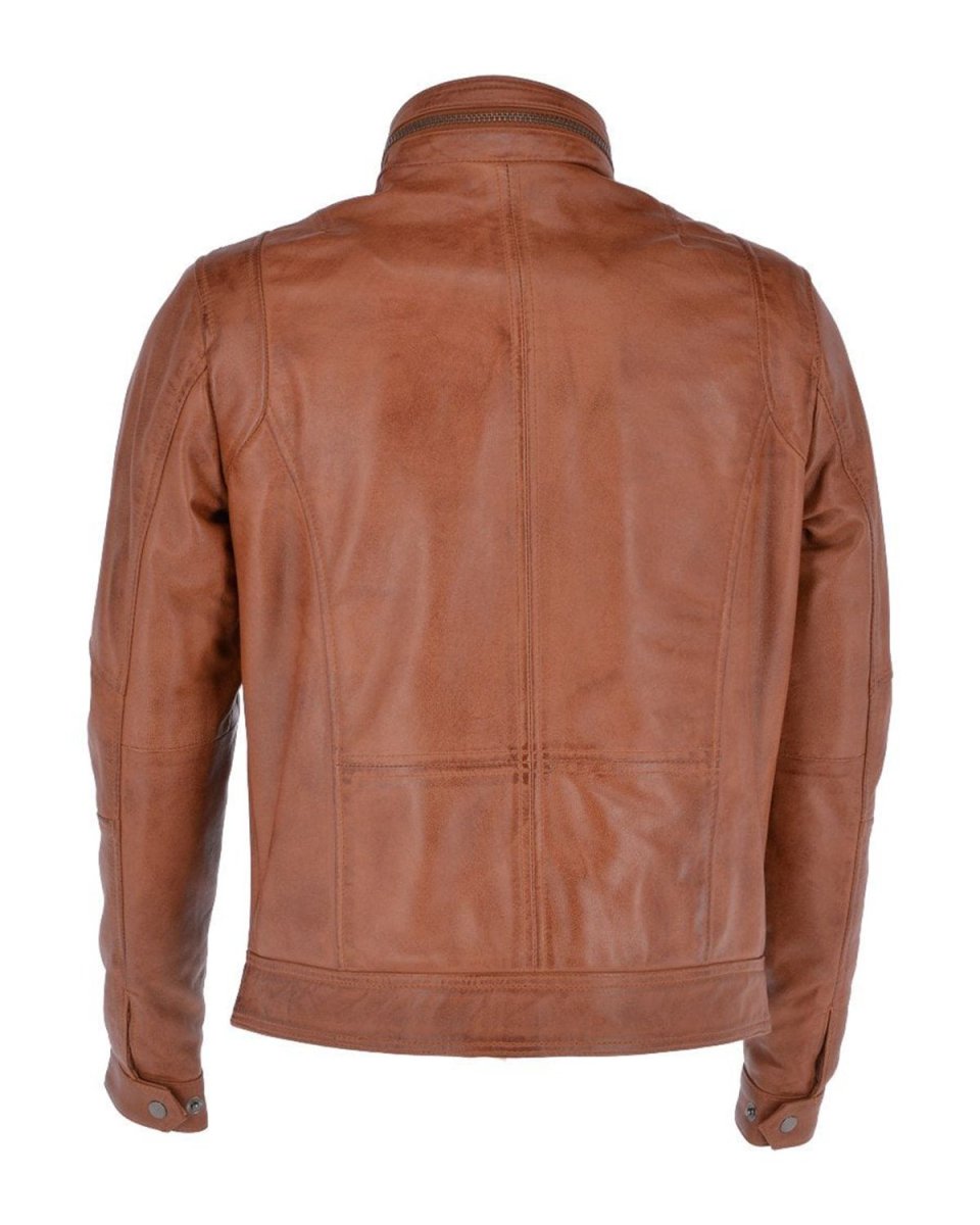 Chaqueta de moto de cuero auténtico Zander - Imagen 4