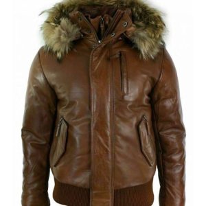 Chaqueta bomber de cuero auténtico Archie
