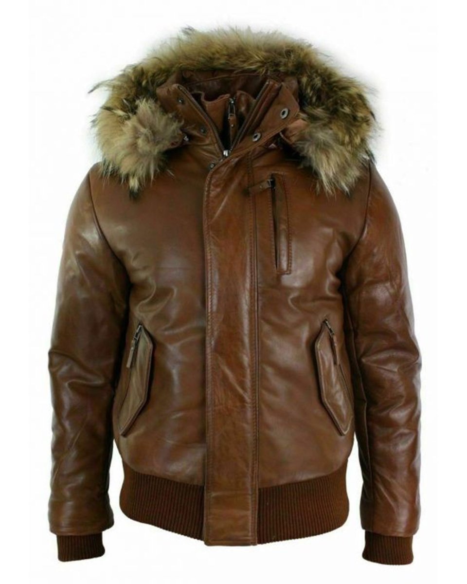 Chaqueta bomber de cuero auténtico Archie - Imagen 2