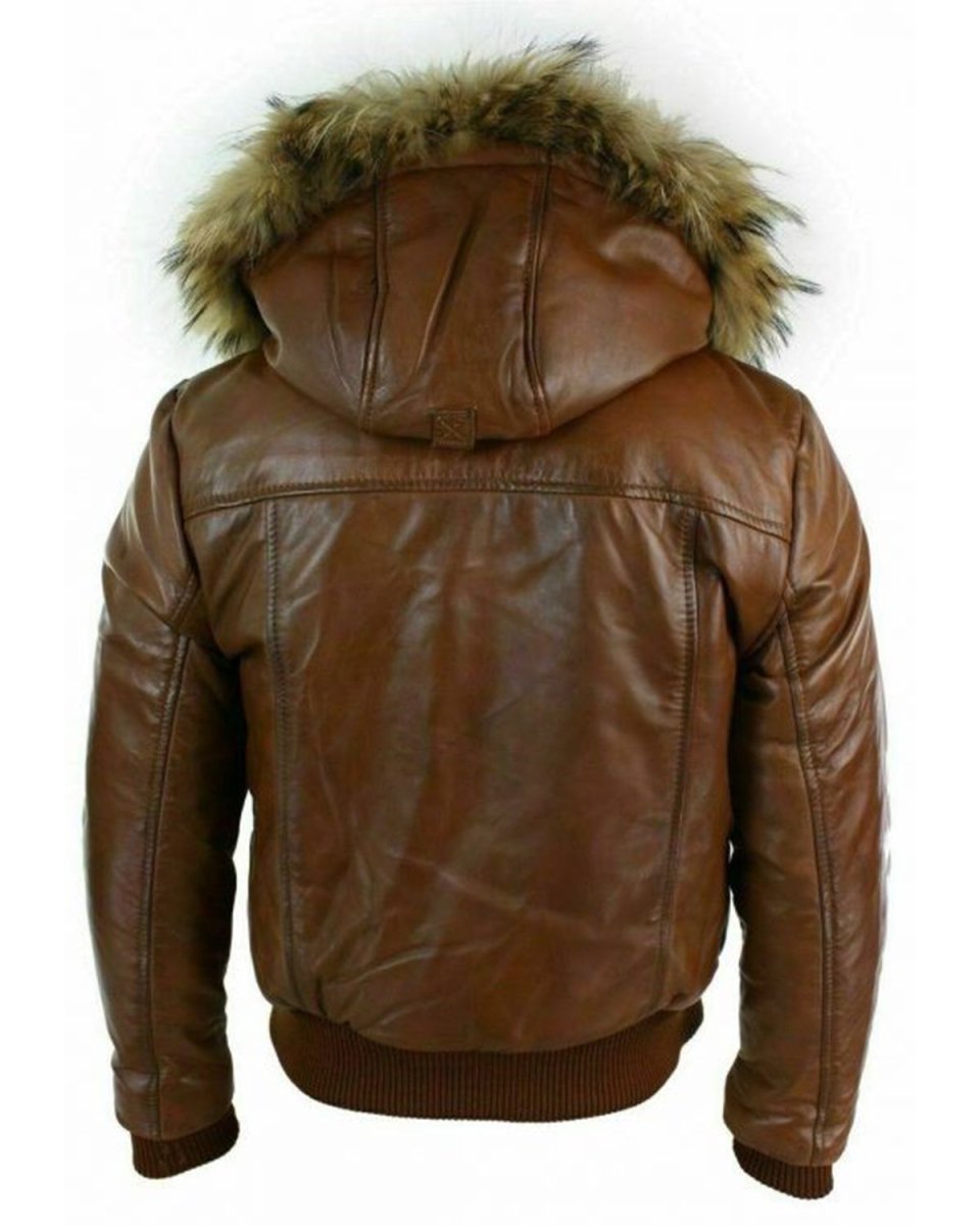 Chaqueta bomber de cuero auténtico Archie - Imagen 5