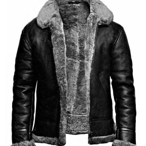 Chaqueta de piloto RAF B3 para hombre en piel auténtica.