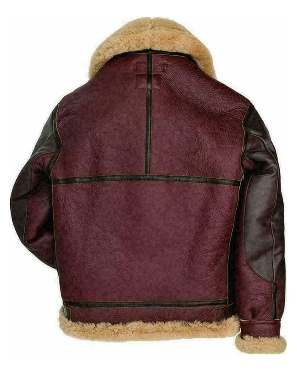 Chaqueta de aviador de cuero auténtico George Bomber - Imagen 4