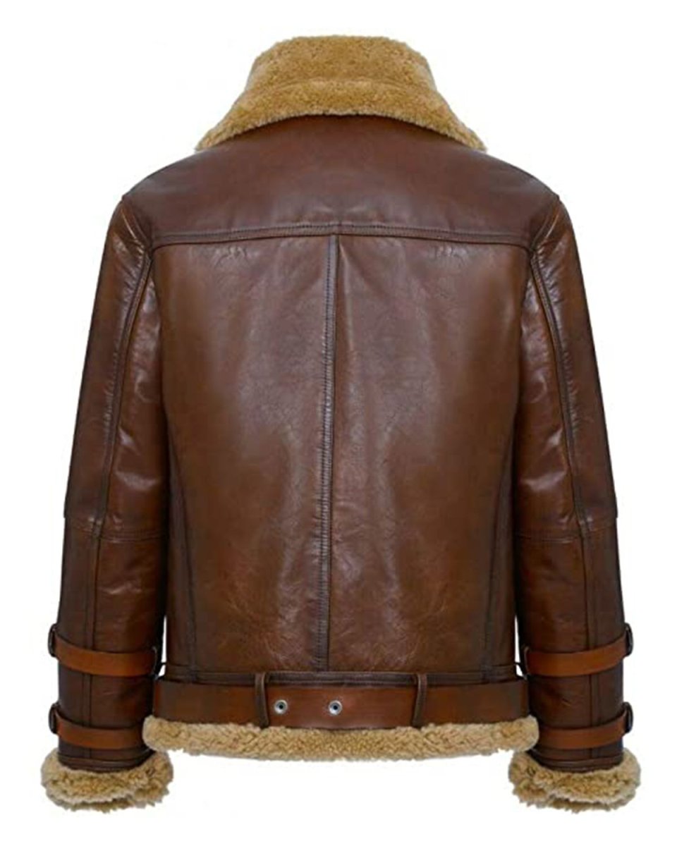 Chaqueta de aviador B3 RAF para hombre en piel auténtica. - Imagen 4