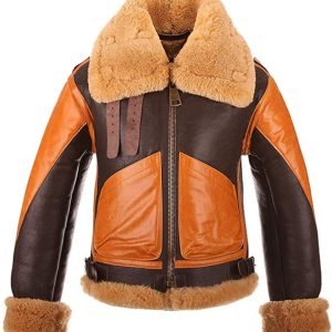 Chaqueta de aviador de cuero auténtico Gary