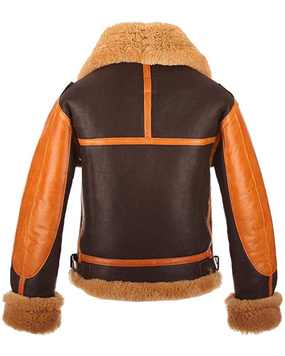 Chaqueta de aviador de cuero auténtico Gary - Imagen 4