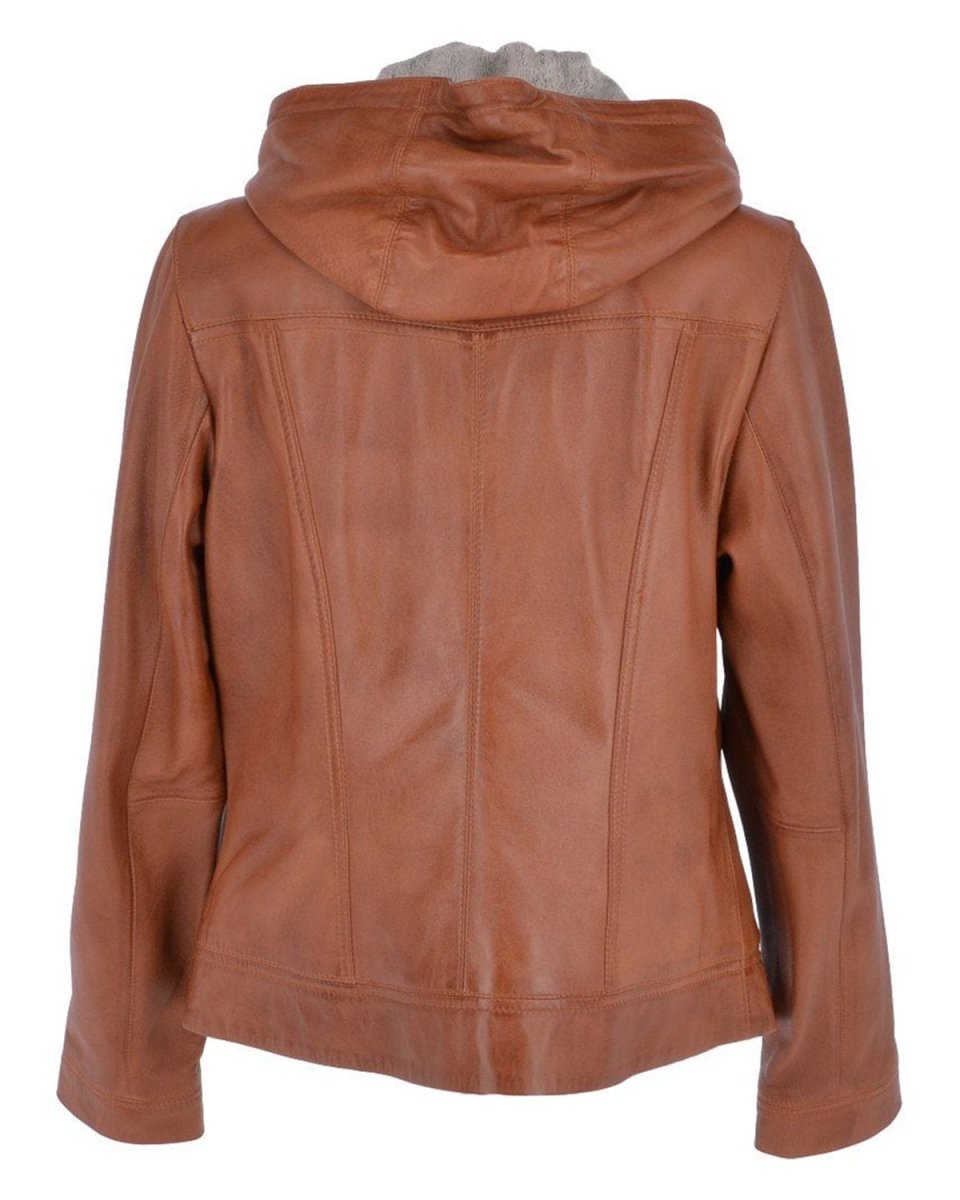 Chaqueta de moto de cuero auténtico Alice - Imagen 5