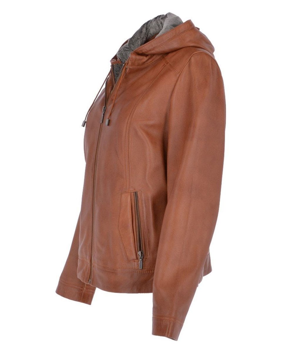 Chaqueta de moto de cuero auténtico Alice - Imagen 4