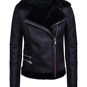 Chaqueta de motorista de cuero auténtico Riley