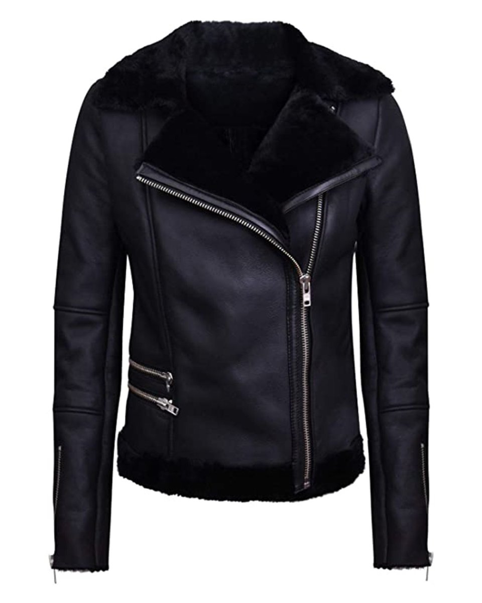 Chaqueta de motorista de cuero auténtico Riley - Imagen 3