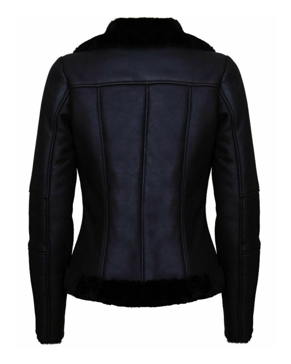 Chaqueta de motorista de cuero auténtico Riley - Imagen 5