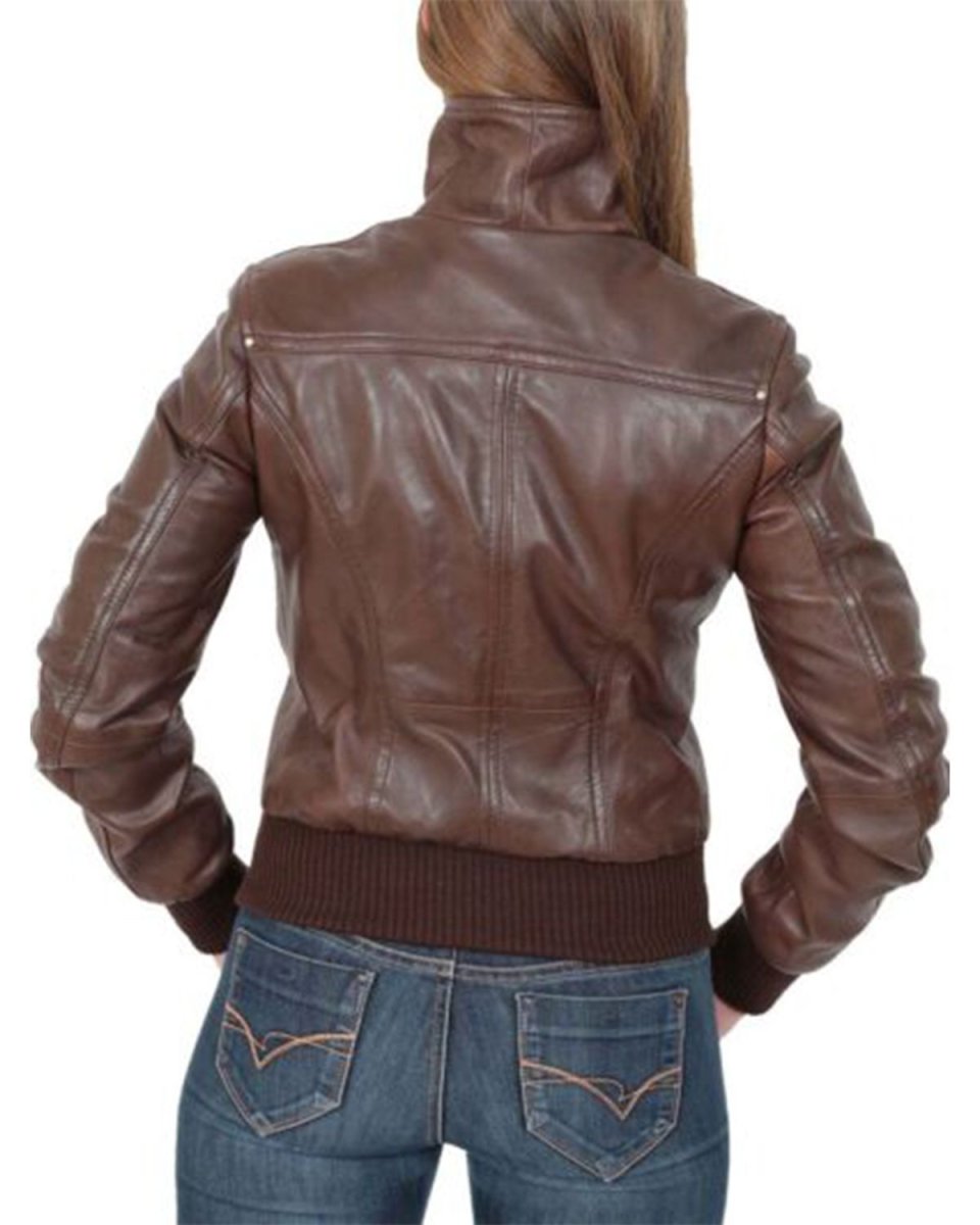 Chaqueta bomber clásica Alma de piel auténtica. - Imagen 5