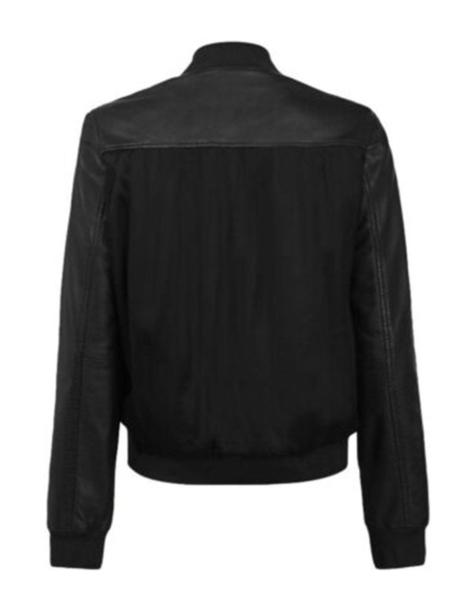 Chaqueta bomber de cuero auténtico Ezra - Imagen 5