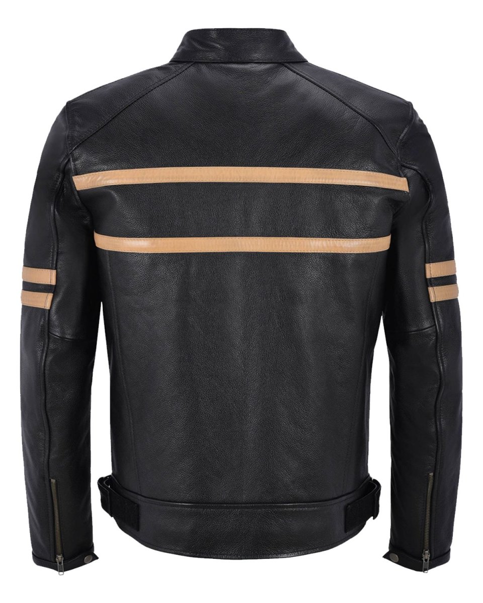 Chaqueta de moto de cuero auténtico Evan - Imagen 5