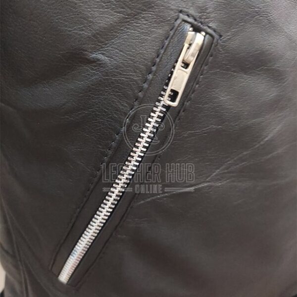 Chaqueta de aviador de cuero genuino Locke & Key Dodge - Imagen 3