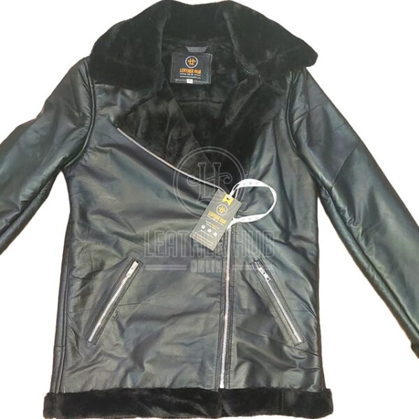 Chaqueta de aviador de cuero genuino Locke & Key Dodge - Imagen 6