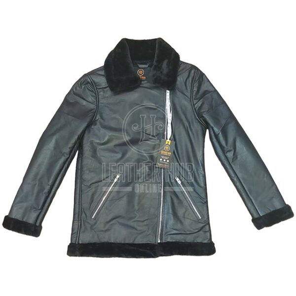 Chaqueta de aviador de cuero genuino Locke & Key Dodge - Imagen 8